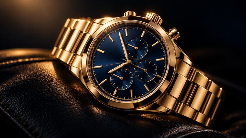 A luxury chronograph watch